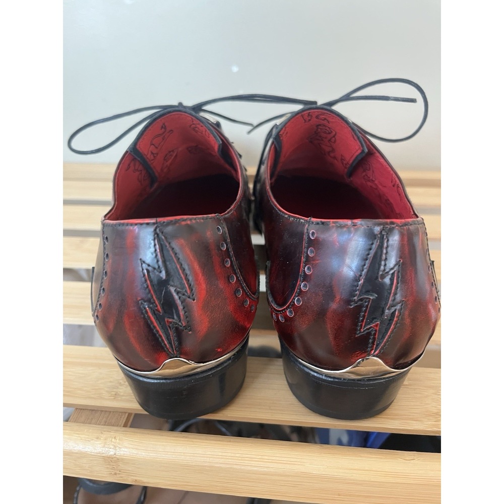 Jeffery West Muse Patent Leather Winklepicker Shoes Pointed Derby Cuban Heel Sz - Picture 4 of 9